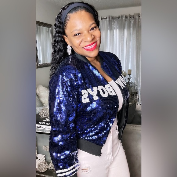 Sale‼️Dallas Cowboys sequin jacket. No Discount ‼️‼️ - Picture 4 of 13